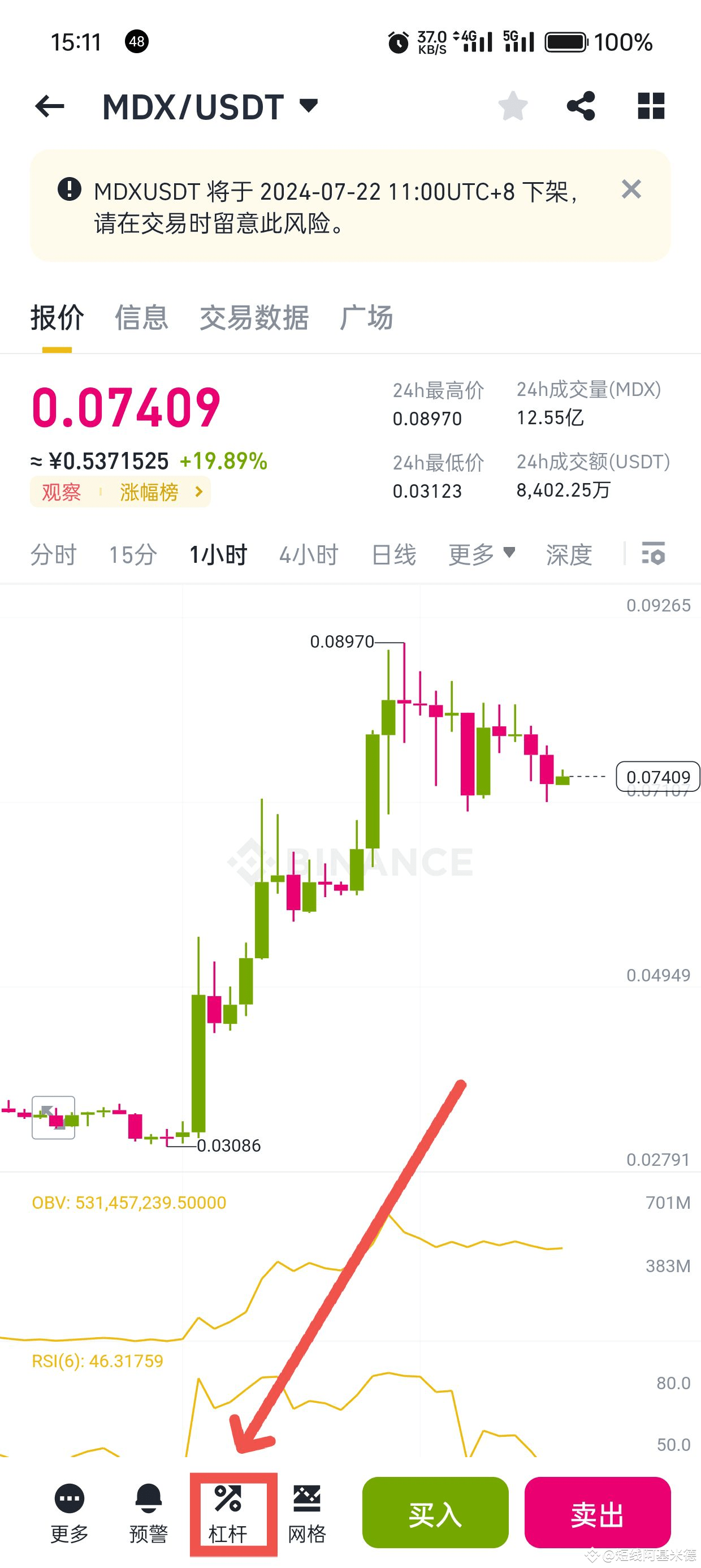 MDX杠杆做空做多教程，没有合约同样可以做空，仅供参考， | 短线菜基被禁言中看置顶文章发布于币安广场