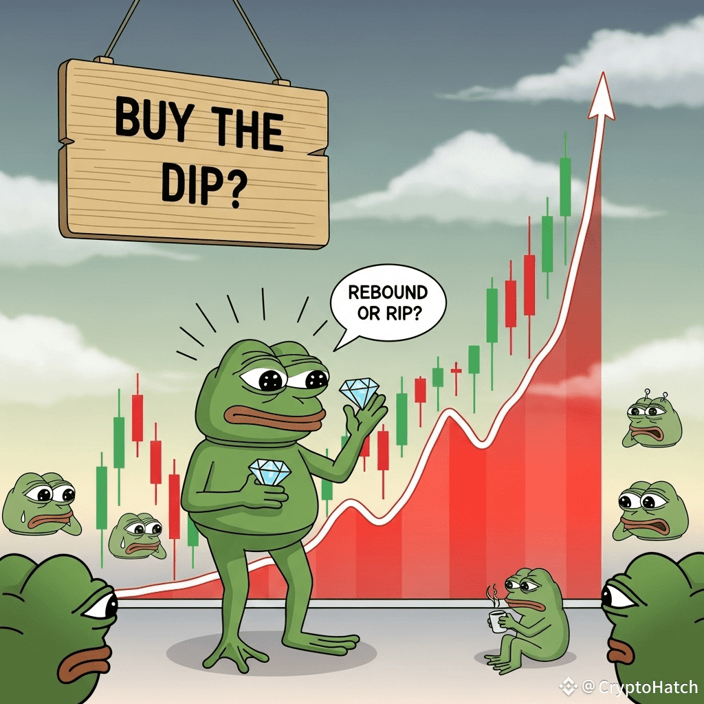 🚨 $PEPE Takes a Dive #Oversold Dip or #Dead Frog Bounce? | CryptoHatch on  Binance Square