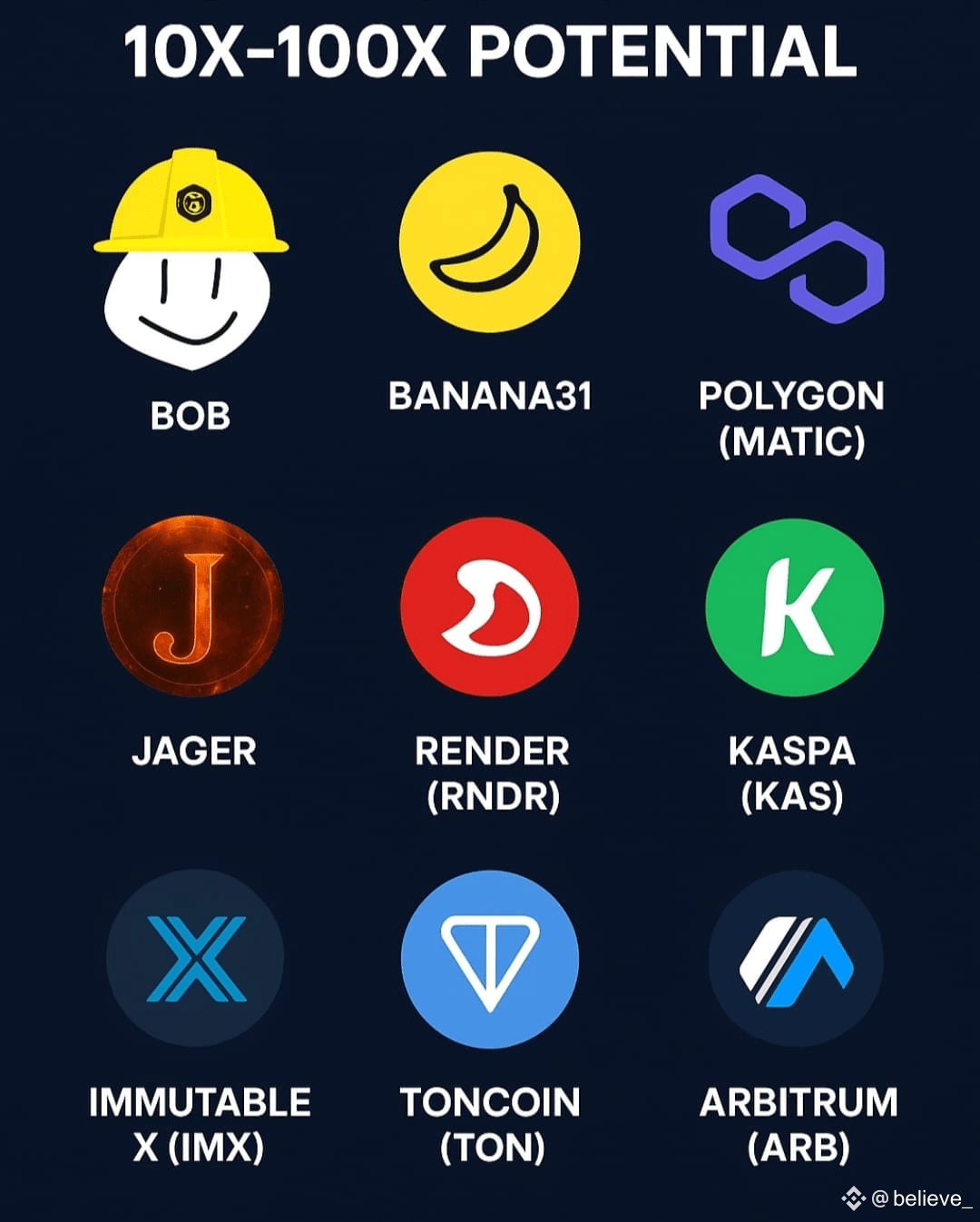 🚀 Top 10 Coins with 10x–100x Potential! 🚀 Looking for the | BELIEVE_ on  Binance Square