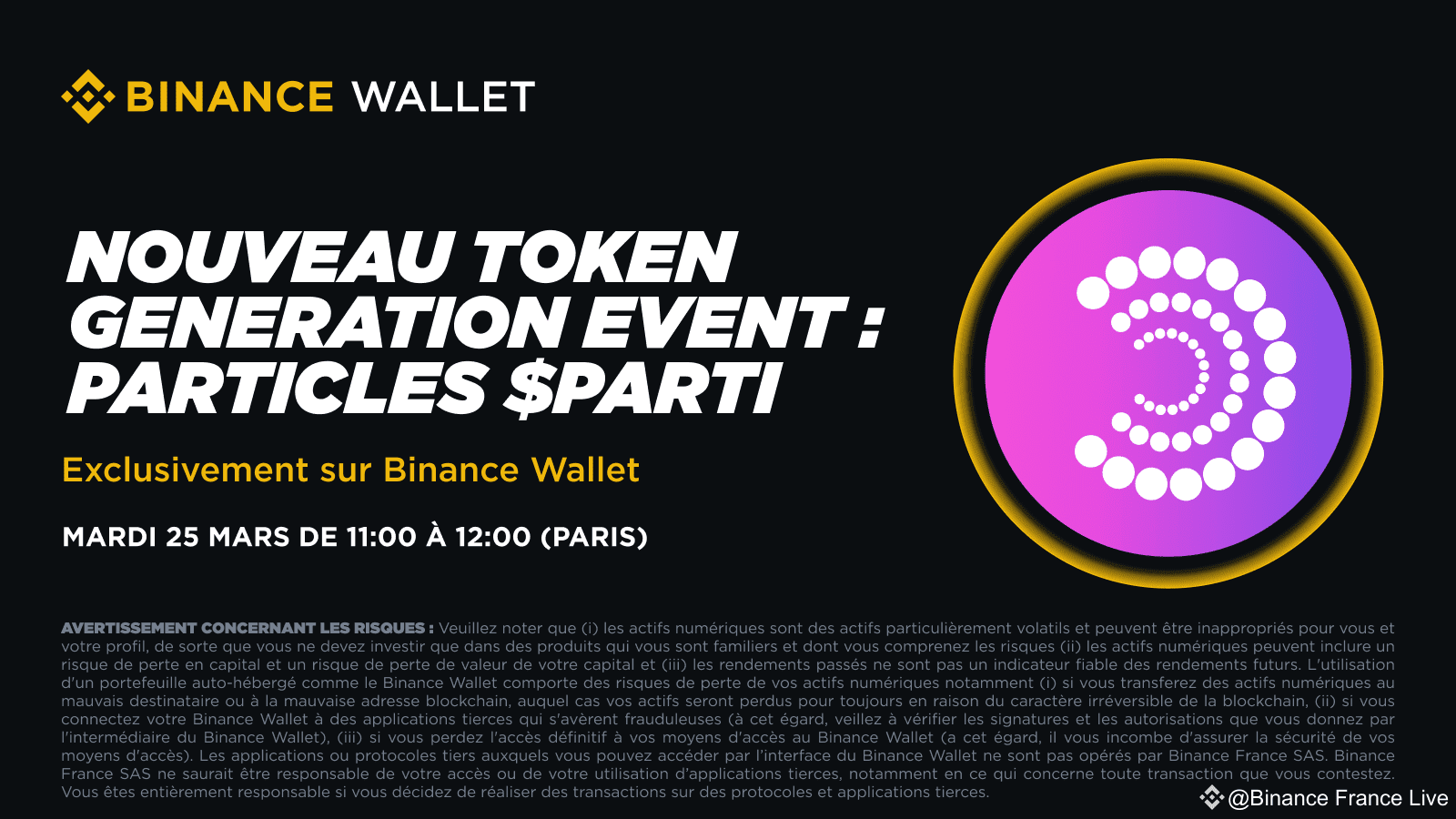 ⚡ EXCLUSIVE New Token Generation Event (TGE) tomorrow morni | Binance  France Live on Binance Square