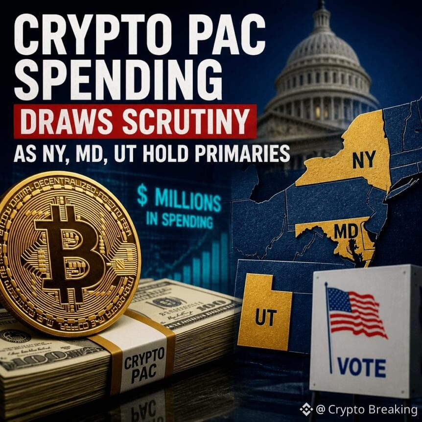 Crypto Pac Spending Draws Scrutiny As Ny, Md, Ut Hold Primaries