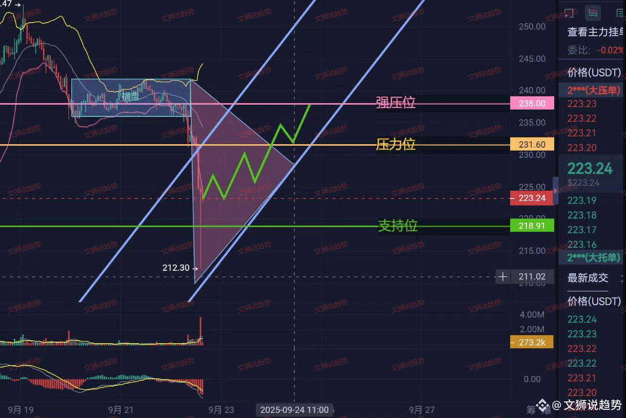 SOL惊现“死亡压单”！220成多空生死线，巨鲸2600万美金赌方向暗示什么？散户千万别乱动！ | 文狮说趋势på Binance Square