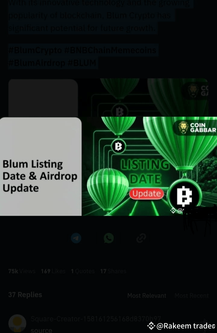 blum is launching on October 1st at an initial price of $2 | Rakeem trader  on Binance Square