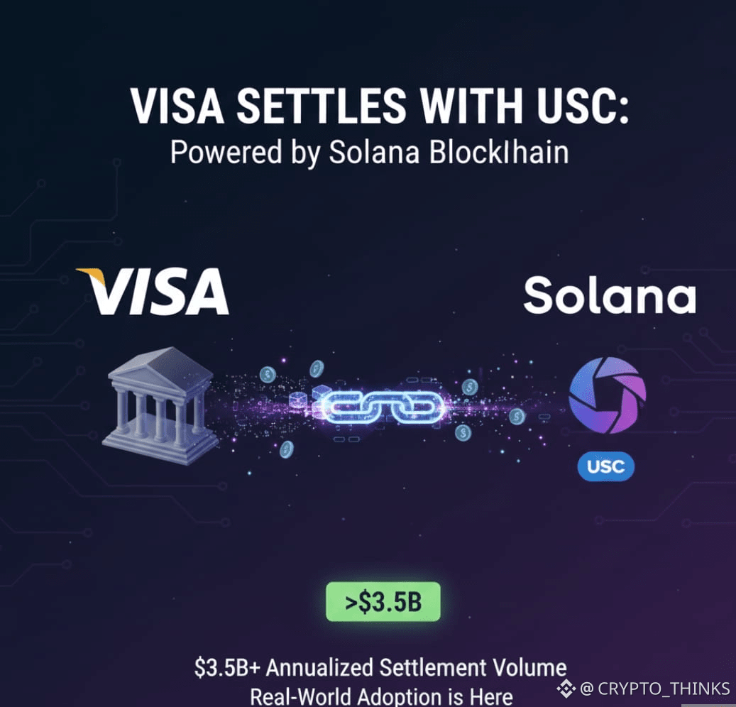 🚀 VISA JUST TIPPED THE SCALES: Why Solana & USDC Are | CRYPTO_THINKS on  Binance Square