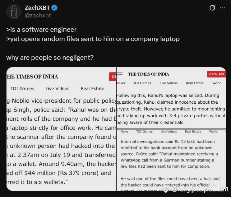 CoinDCX hacker used employee login to steal $44M