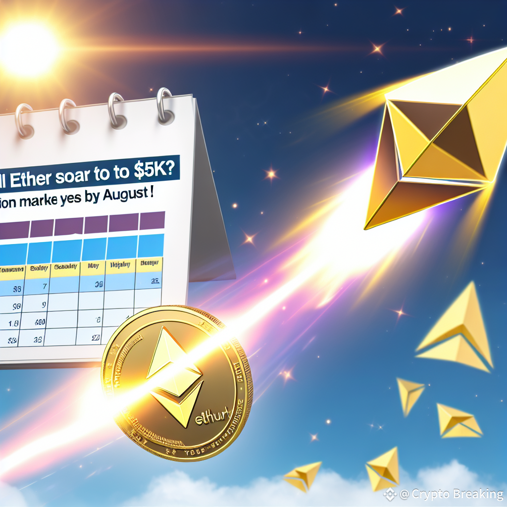 Will Ether Soar To $5k? Prediction Markets Say Yes By August!