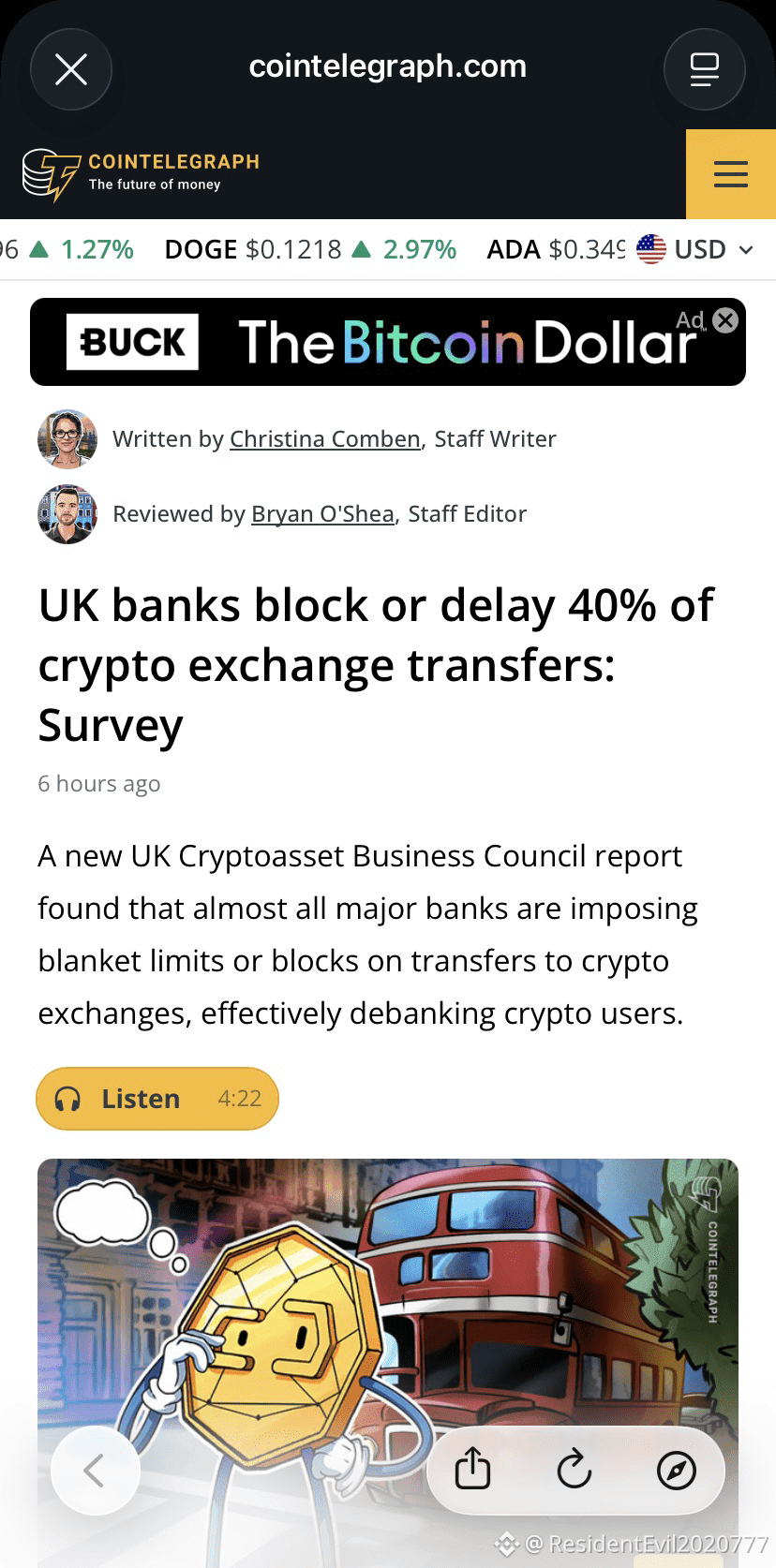 🇬🇧 UK Banks Block or Delay 40% of Crypto Transfers 📉 A |  ResidentEvil2020777 on Binance Square