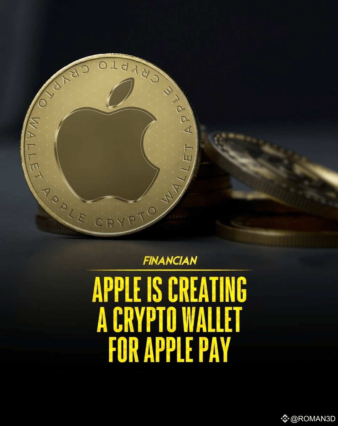 Apple is reportedly developing a cryptocurrency wallet that | ROMAN3D on  Binance Square