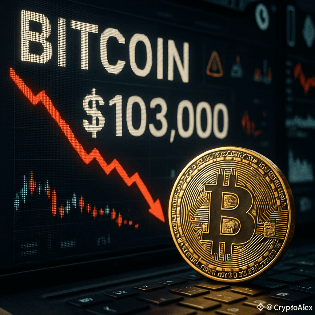 📉 Bitcoin continues to decline, approaching the $103,000 | CryptoAlex on  Binance Square