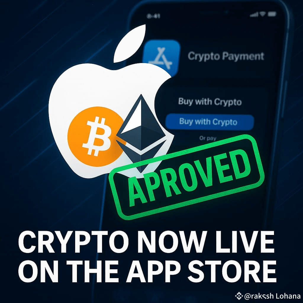 BREAKING 🚨 APPLE JUST APPROVED CRYPTO FOR IN-APP | rakesh Lohana on  Binance Square