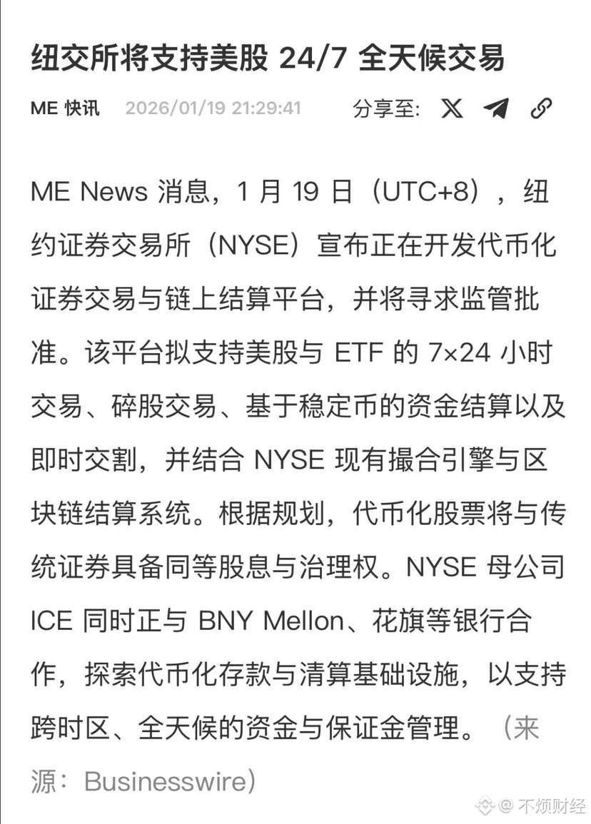 美股也能24小时交易的话对币圈不是个坏事！#Strategy增持比特币| 不烦财经στο Binance Square