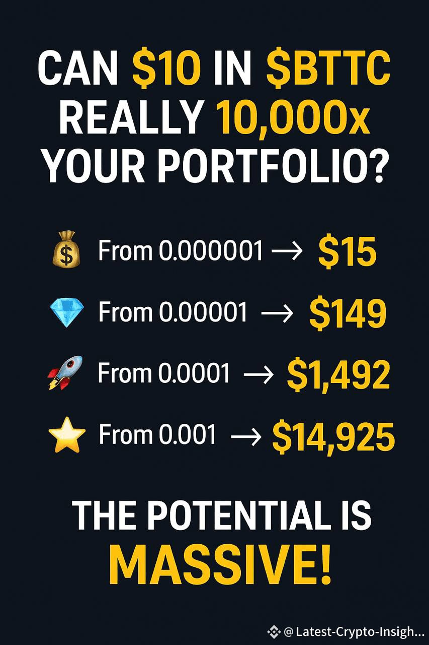 🔥 Can $10 in $BTTC Really 10,000x Your Portfolio? 🚀💎 What | Latest-Crypto-Insights  on Binance Square