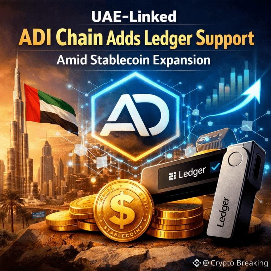 Uae-Linked Adi Chain Adds Ledger Support Amid Stablecoin Expansion