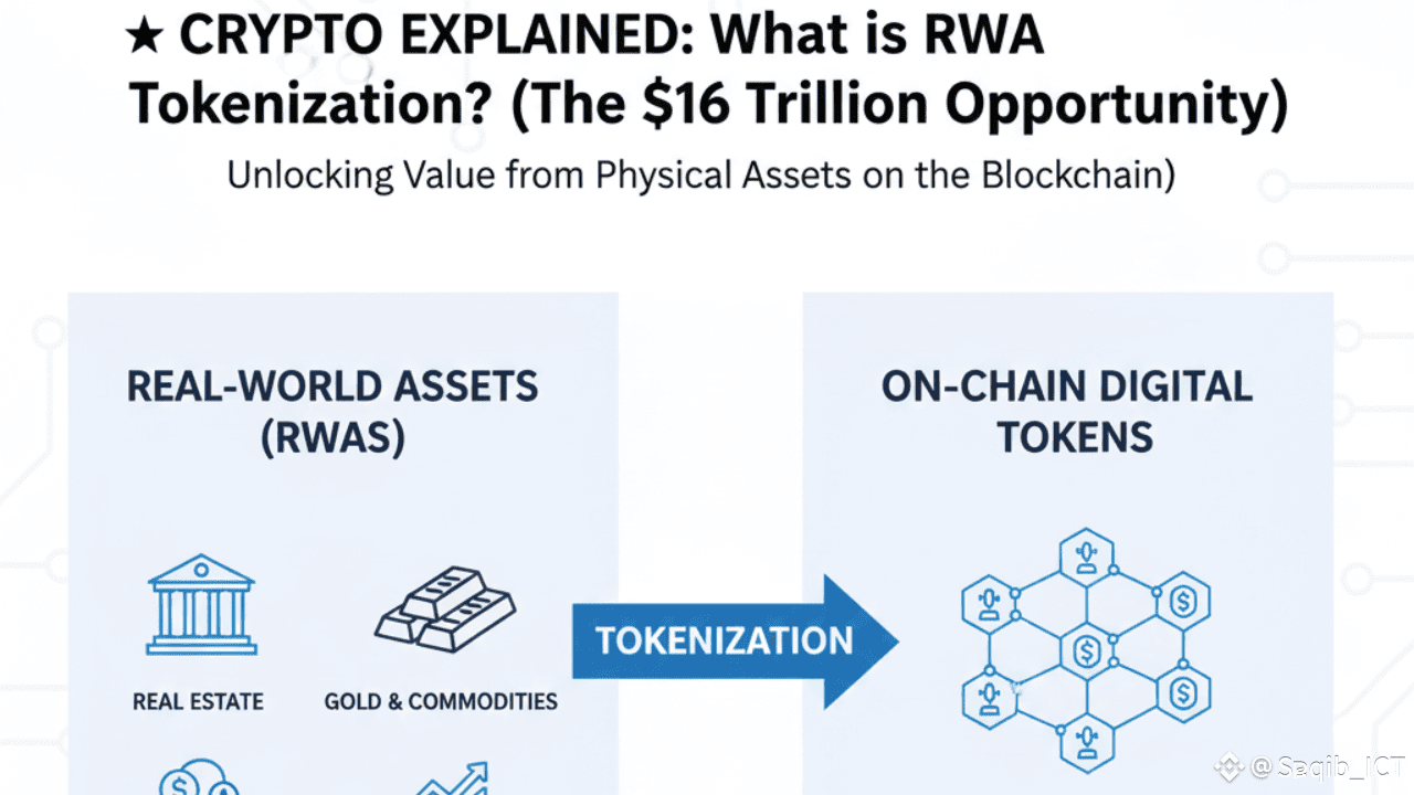 Crypto Explained: What is RWA Tokenization? (The $16 Trillion Opportunity):  | Saqib Anwar Khan on Binance Square
