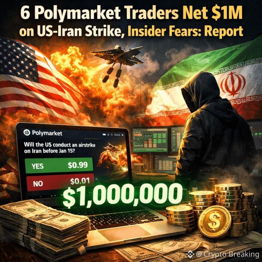 6 Polymarket Traders Net $1m On Us-Iran Strike, Insider Fears: Report