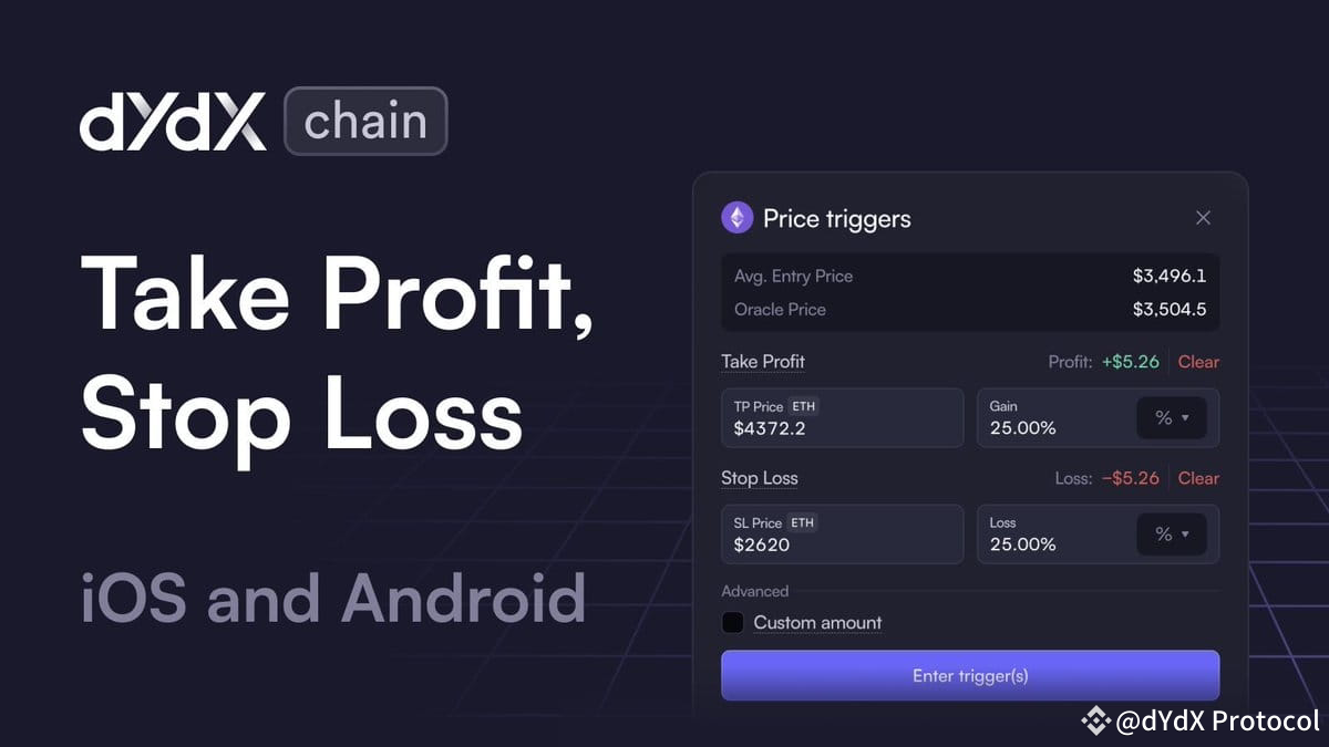 New day, new feature: Take Profit and Stop Loss orders | dYdX Protocol ...
