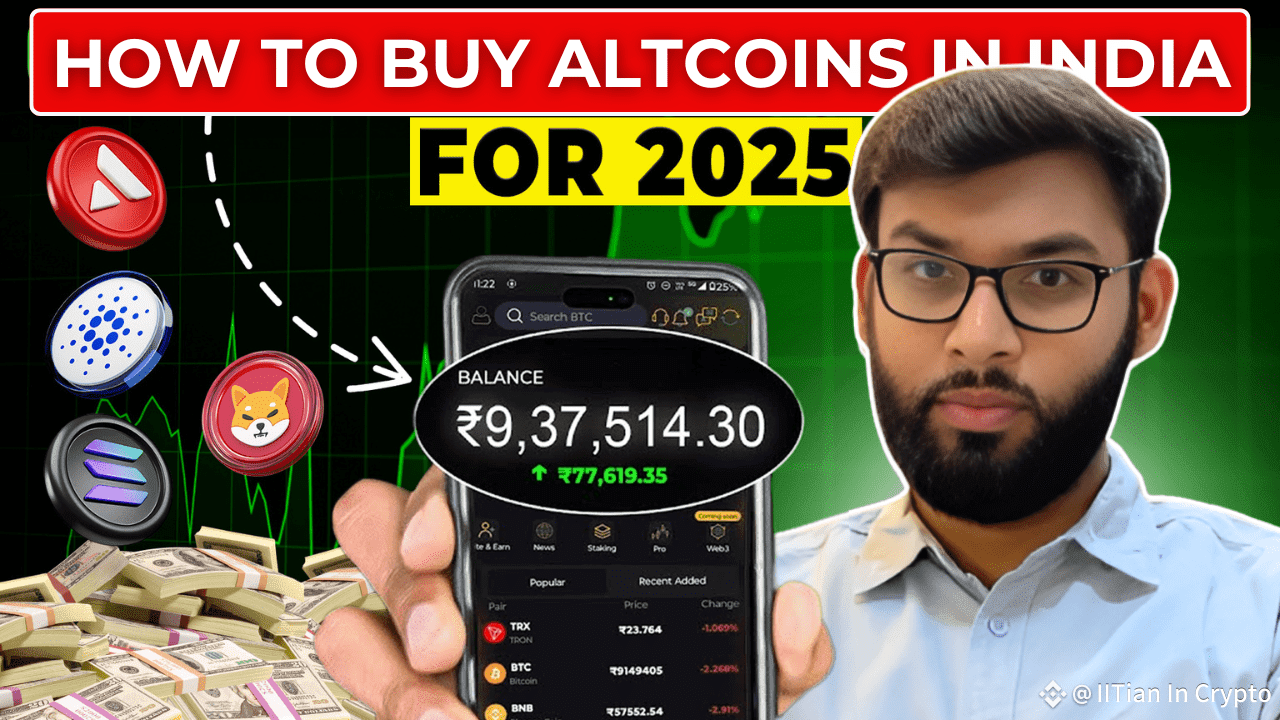How to Buy Altcoins and Other Cryptocurrencies in India (Beginners Guide) |  IITian In Crypto on Binance Square