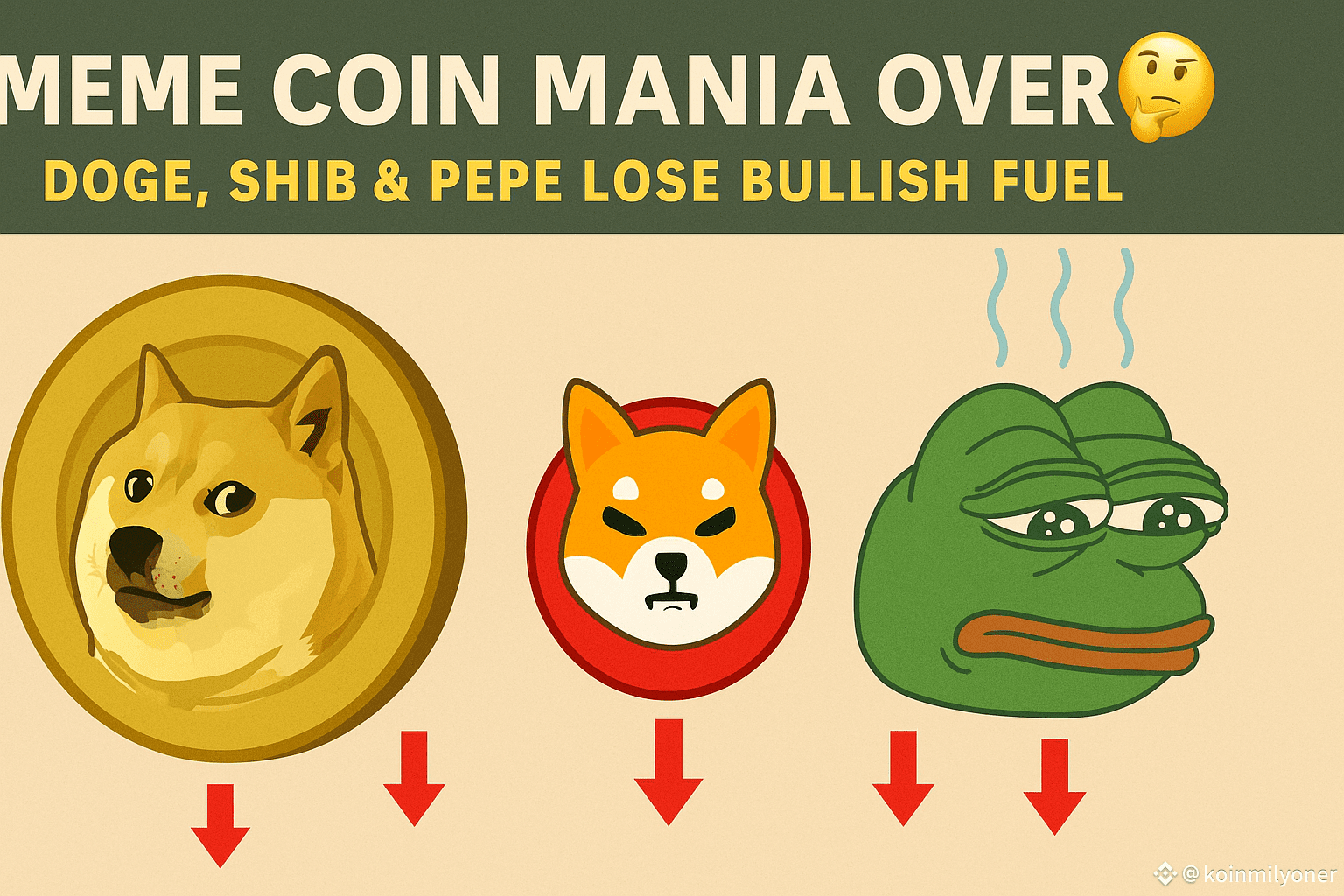 Meme Coin Mania Over? 🤔 — $DOGE , $SHIB & $PEPE Lose | koinmilyoner on  Binance Square