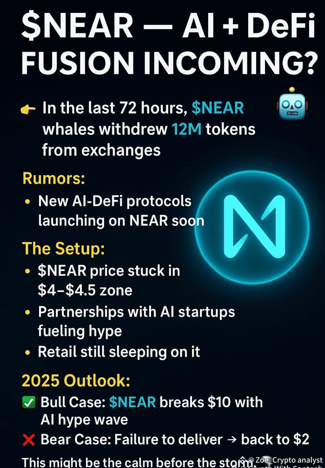 🔥 $NEAR – AI + DeFi Fusion May Change the Game 🔥 In just |  MissBlockChain_01 on Binance Square