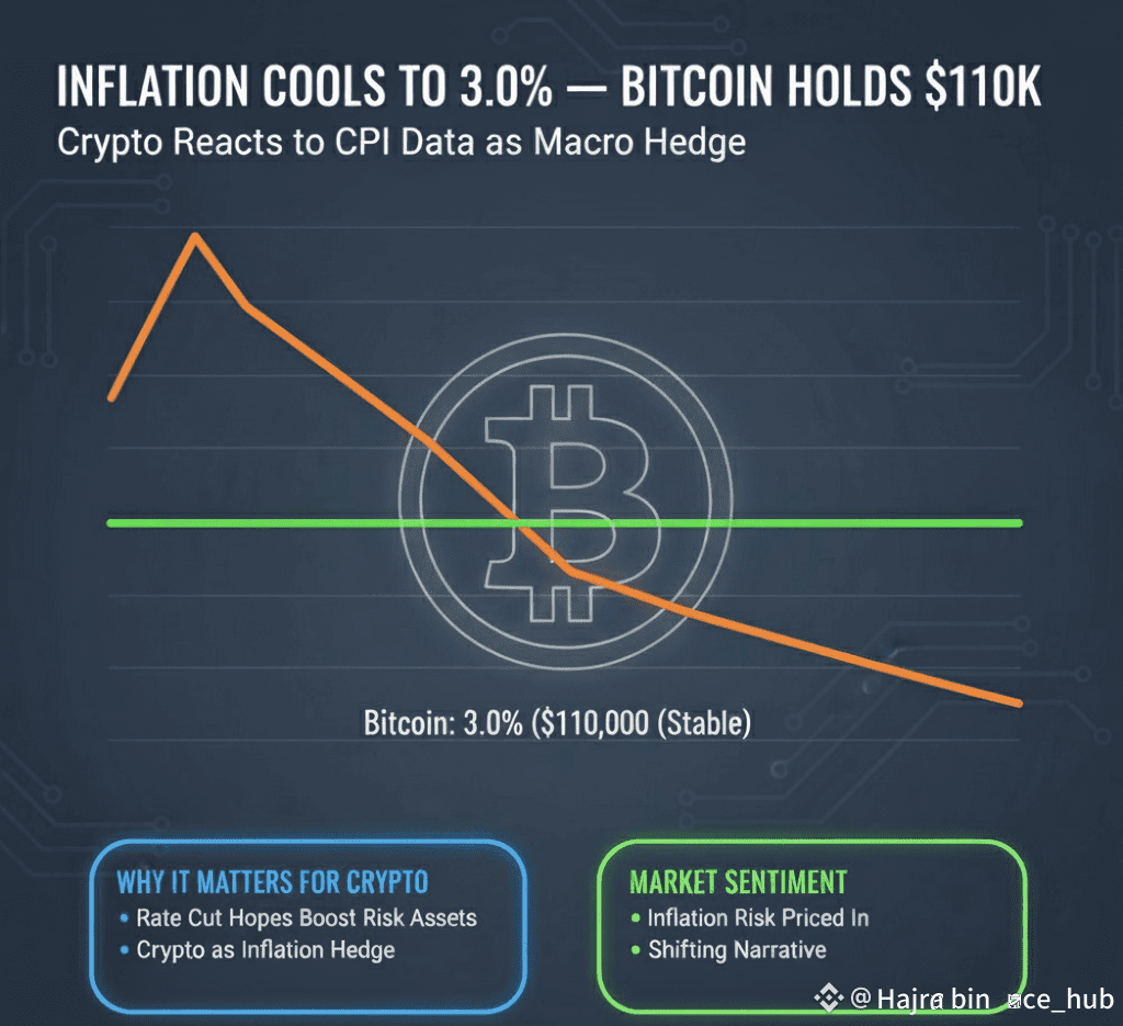 📊 Crypto Traders Eye CPI Data as Inflation Cools to 3.0% — | Hajra  binance_hub on Binance Square
