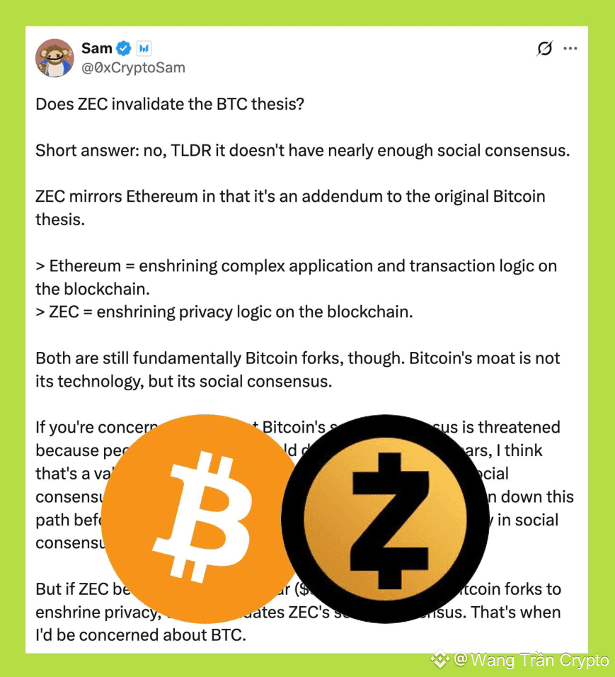 🚨 ZCash $ZEC does it undermine the value proposition of Bi | Wang Trần  Crypto on Binance Square