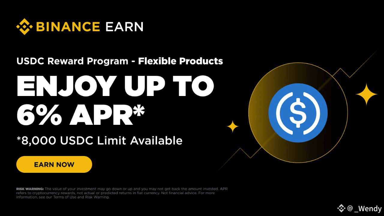 BNB Earn Up to 6% APR in USDC — Binance Launches New | Wendyy_ on Binance  Square