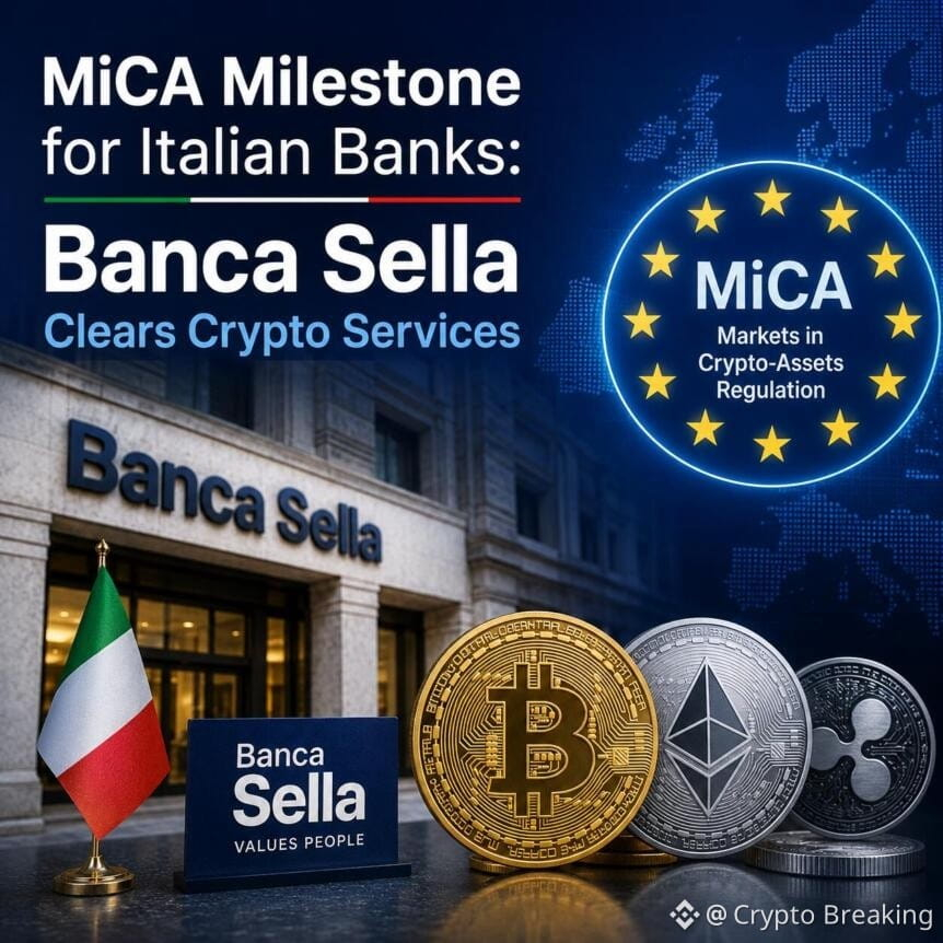 Mica Milestone For Italian Banks: Banca Sella Clears Crypto Services