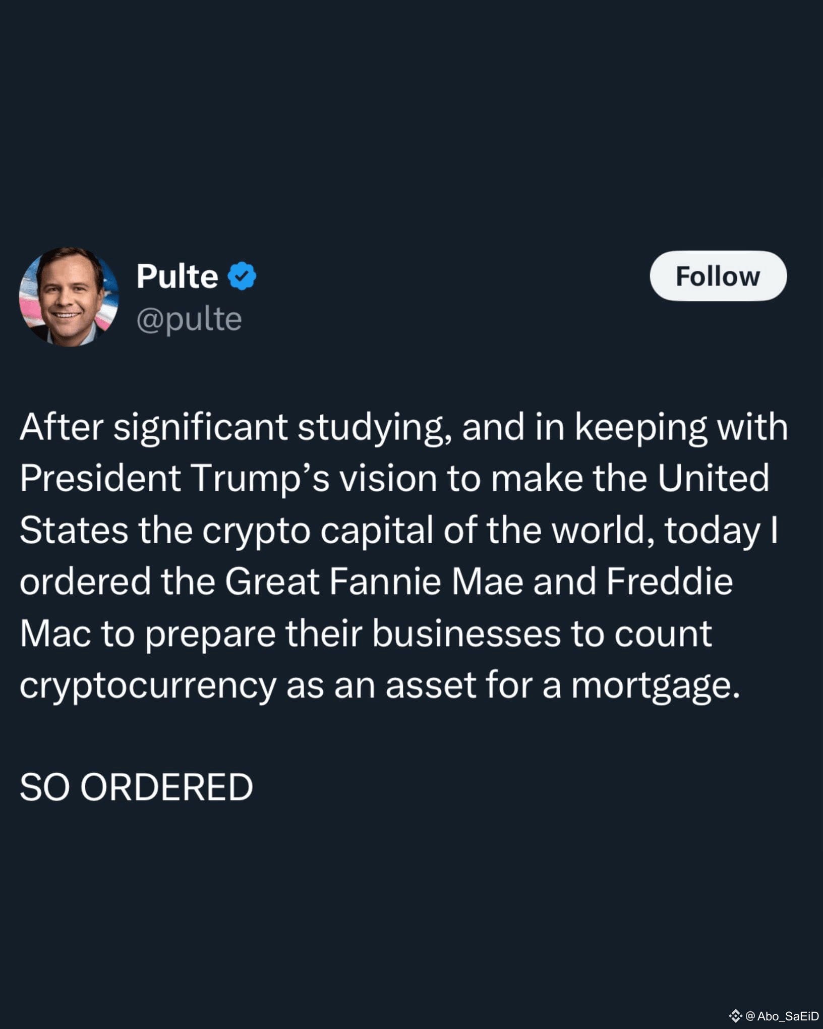 🚨 Urgent ‼️ Tweet from the Director of the Federal Housing | HomElanD  CryPtoS on Binance Square