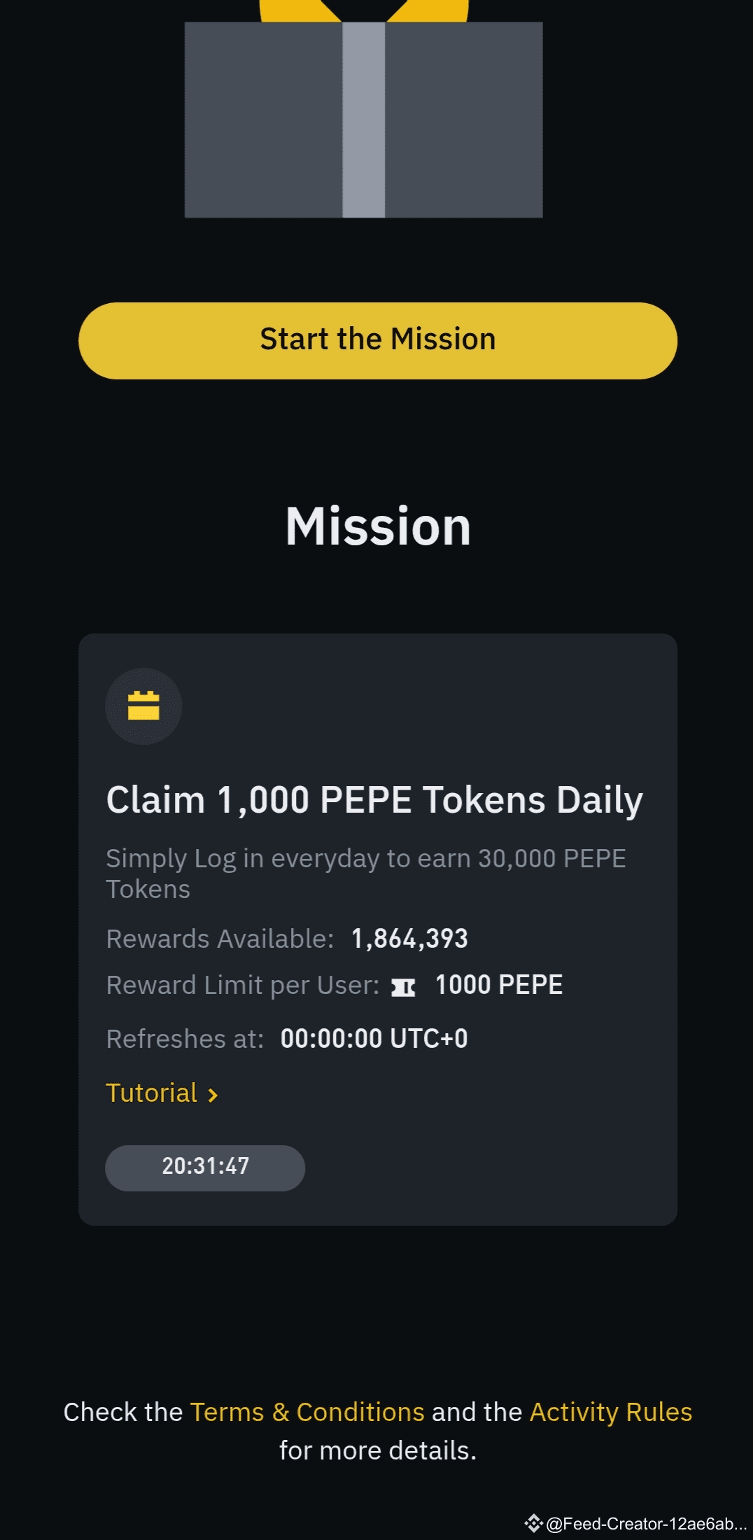 Daily Login & Get 1,000 PEPE! Ready to boost your crypto | Chint_u model12  on Binance Square