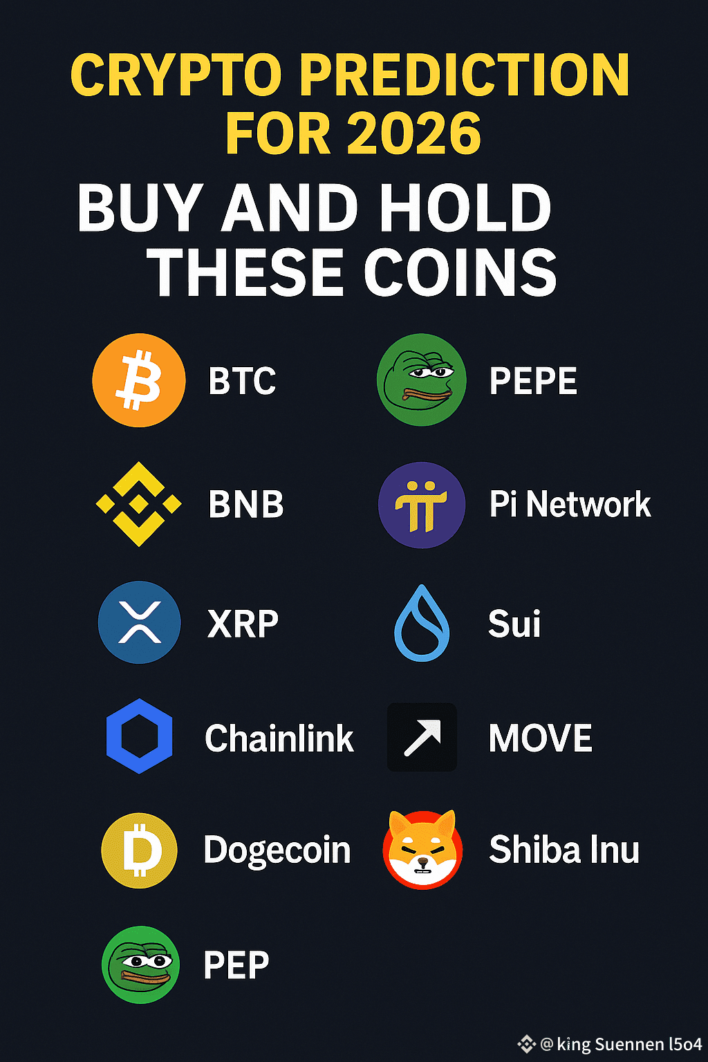 🚀 Crypto Prediction for 2026: Buy and Hold These Coins | CREPTOqueen on  Binance Square