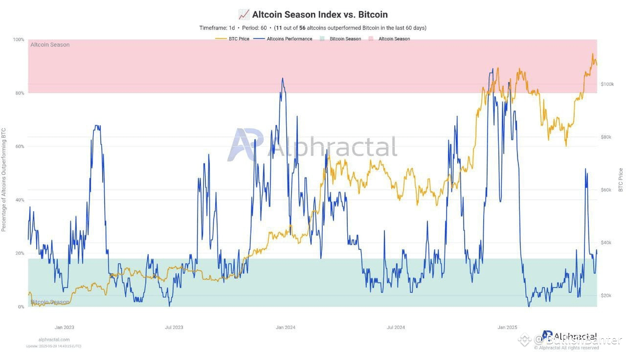 Despite $BTC strong performance, majority of altcoins have | BullishBanter  on Binance Square