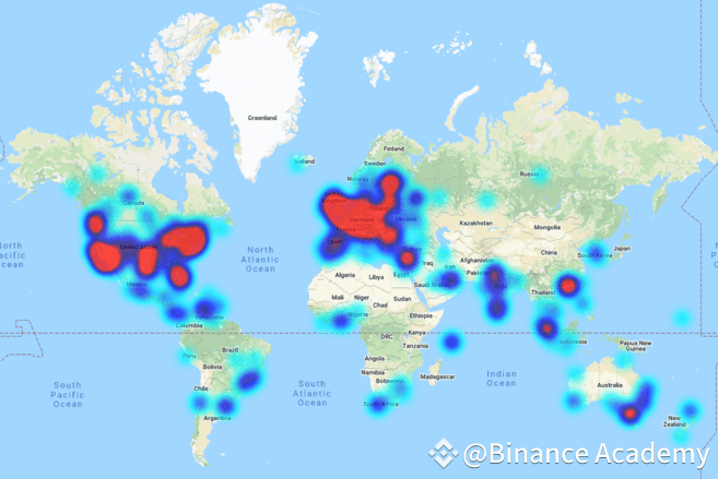 Heatmap of retailers that accept ether as payment.