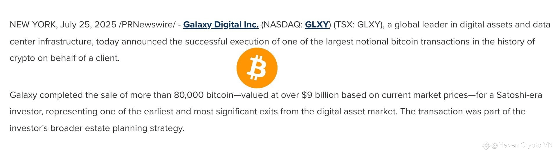 Reasons for the recent Bitcoin price drop. Galaxy Digital | Haven Crypto on  Binance Square