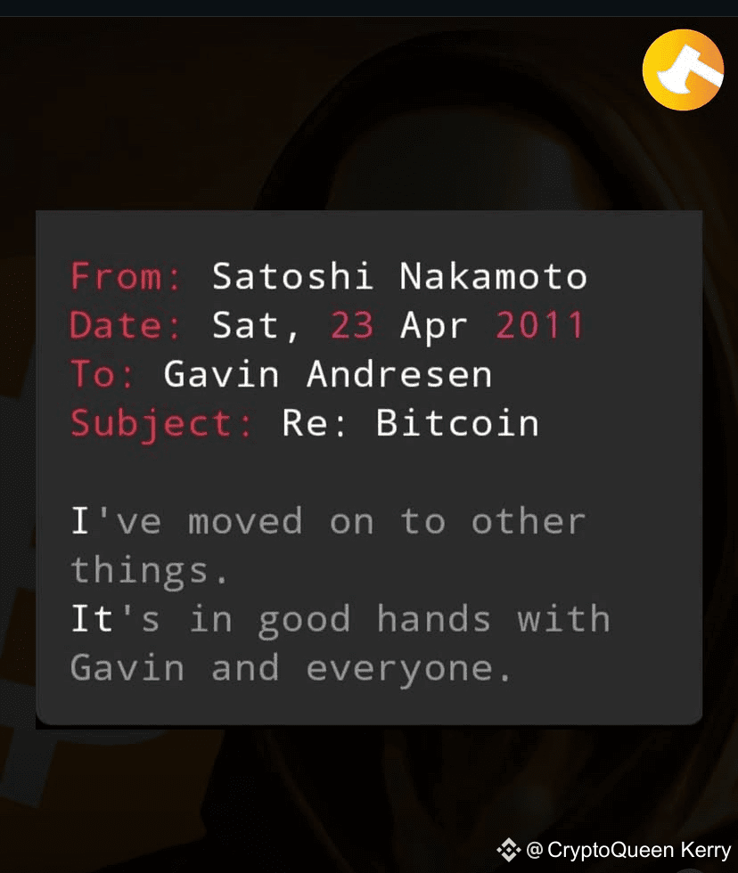 🕵️‍♂️ The Day Satoshi Walked Away. $BTC On | B0B on Binance Square