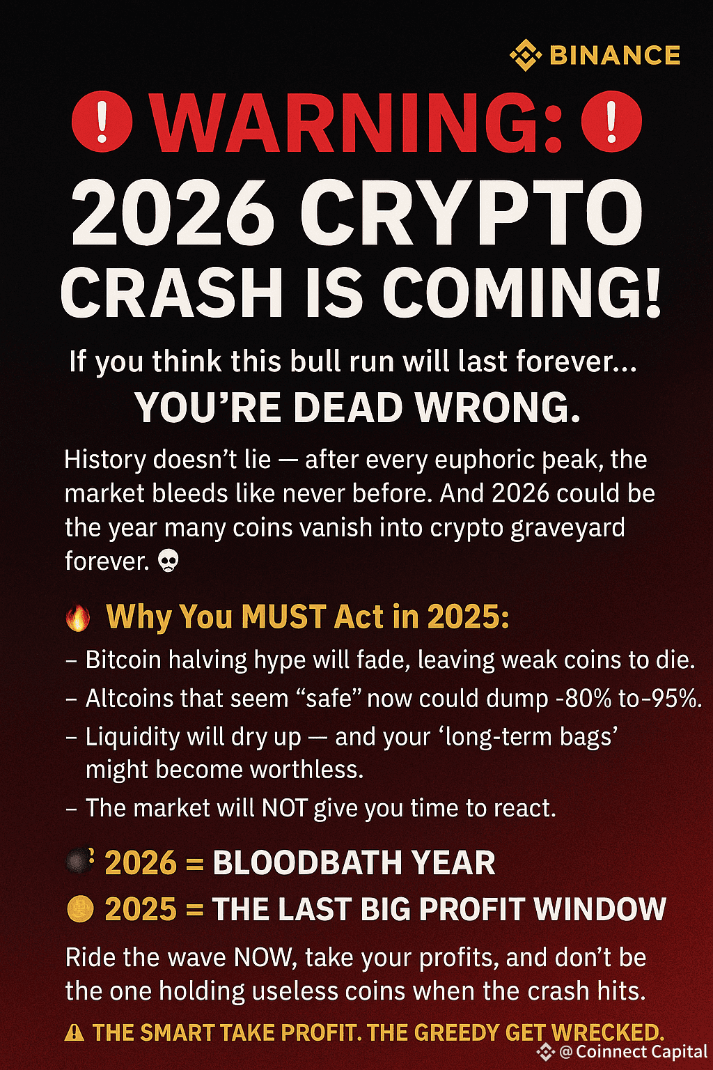 🚨 WARNING: 2026 CRYPTO CRASH IS COMING! 🚨 If you think | Coinnect Capital  on Binance Square