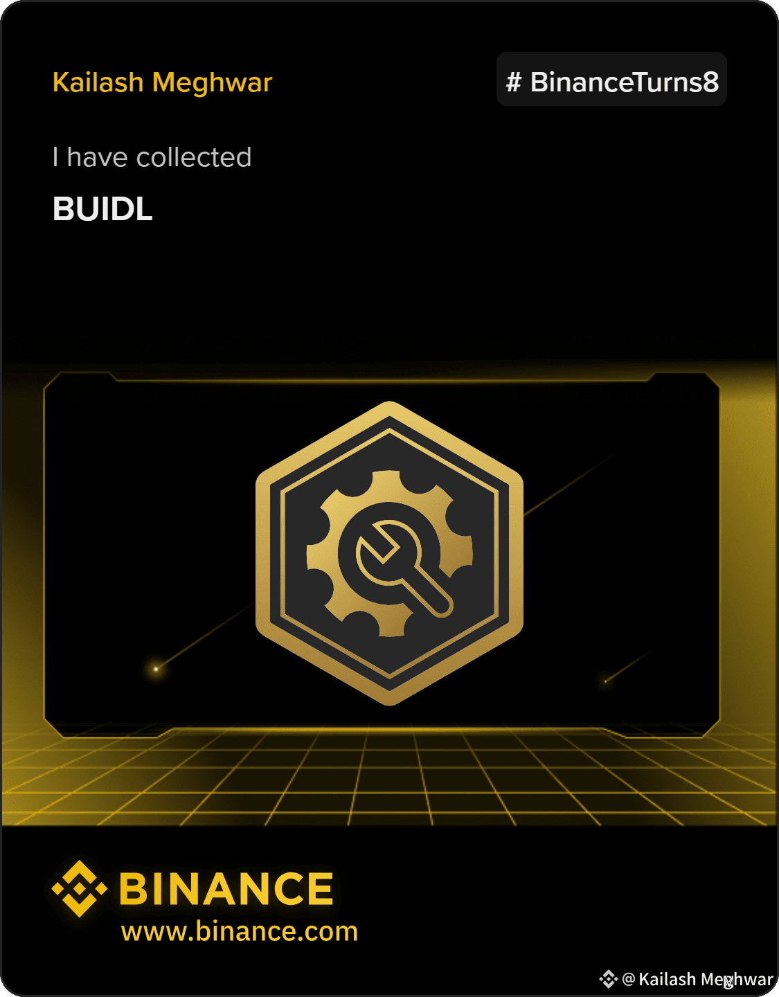 🔥 Celebrating #BinanceTurns8 BUIDL with secured! Proud | Kailash ...