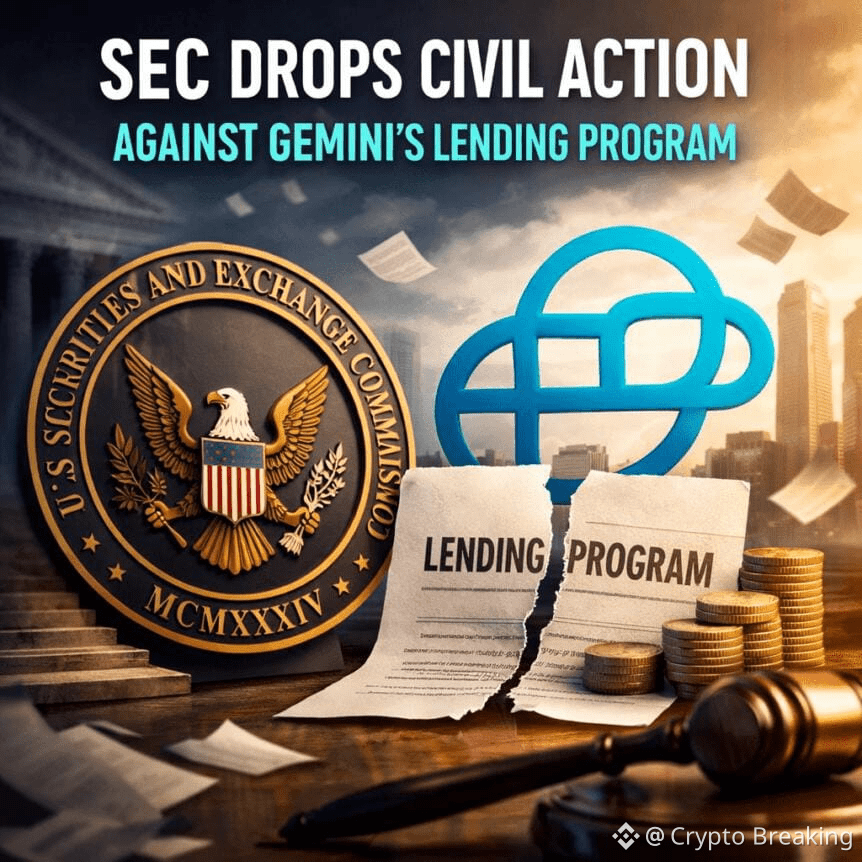 Sec Drops Civil Action Against Gemini's Lending Program