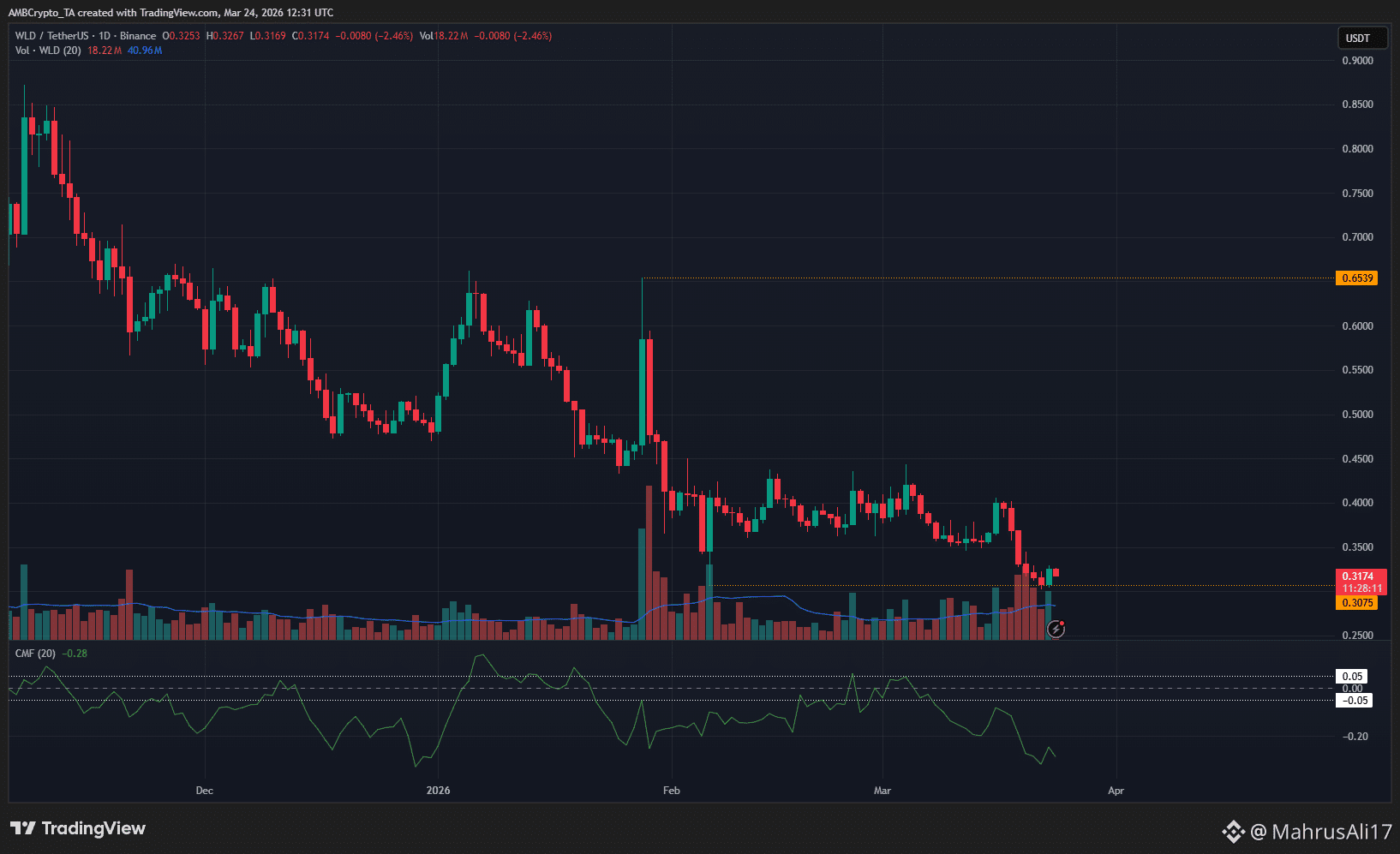 Worldcoin 1-day Chart