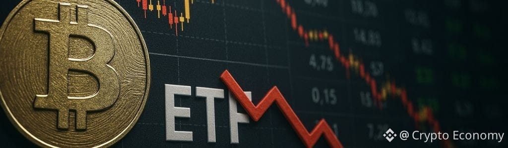 ETF Pressure Builds as Bitcoin Trades Below Cost Basis