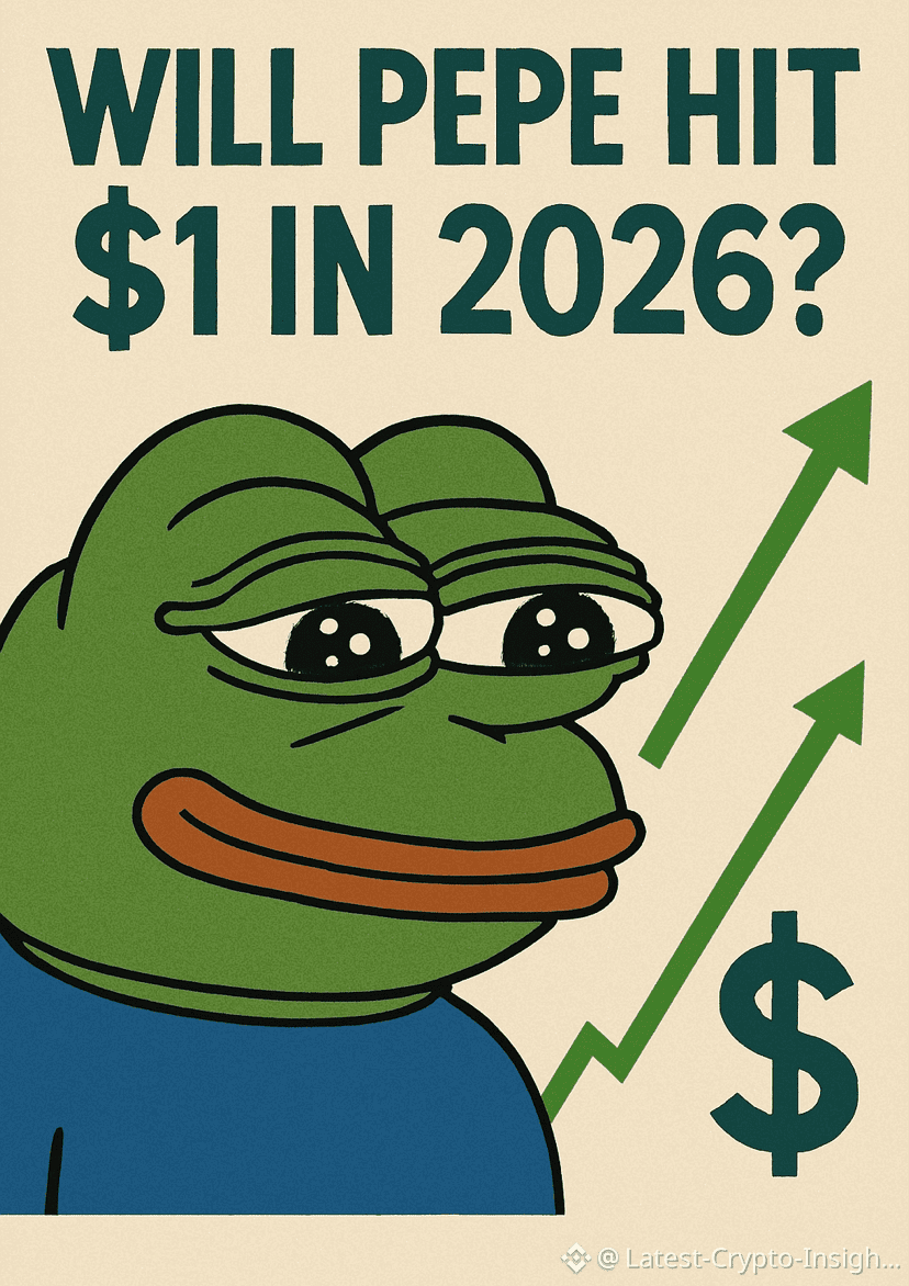 🚀 $PEPE to $1 by 2026? It Could Happen! 🐸💥 Reaching $1 | Latest-Crypto-Insights  on Binance Square