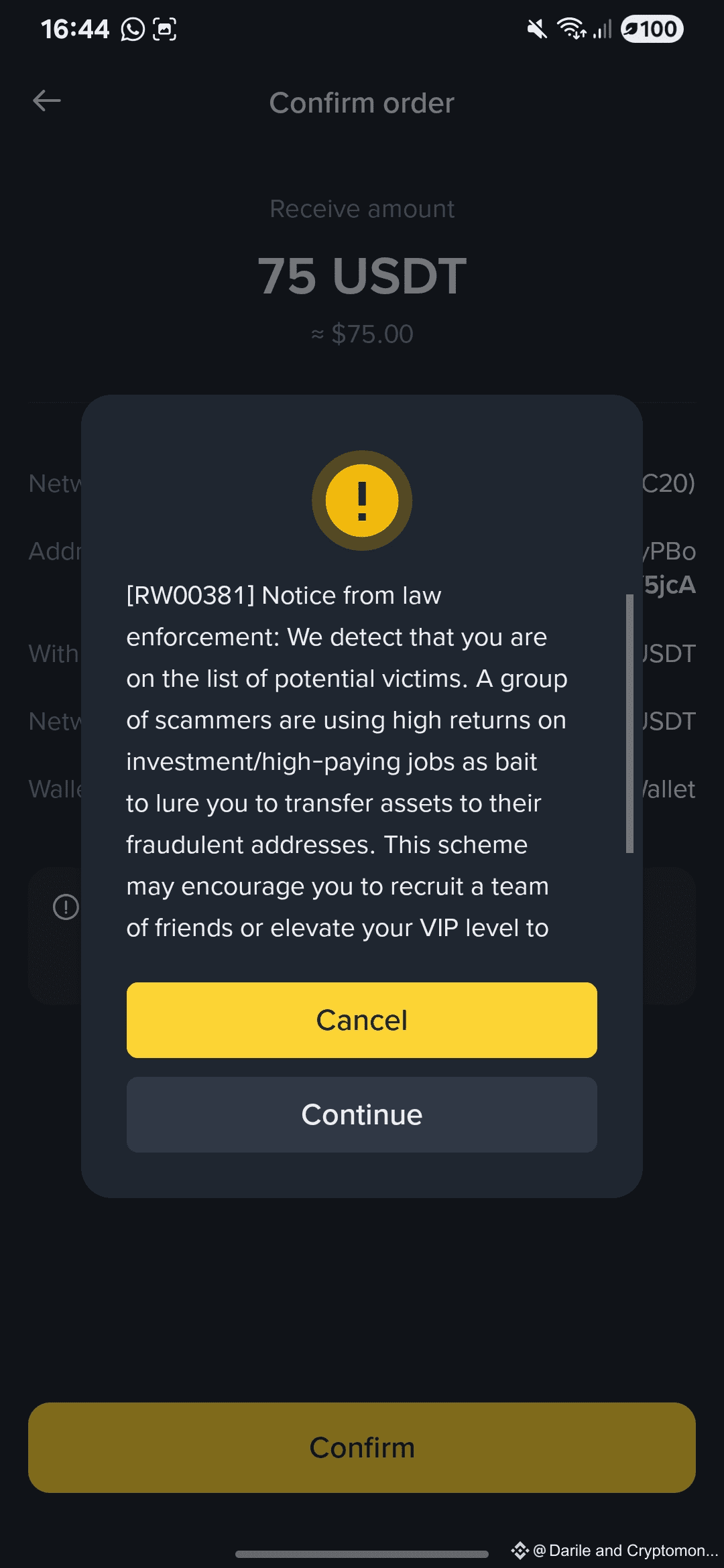 Attention ❌ a #Binance user calls out 👇 Scam Alert Binanc | Darile and  Cryptomonnaie Industrie on Binance Square