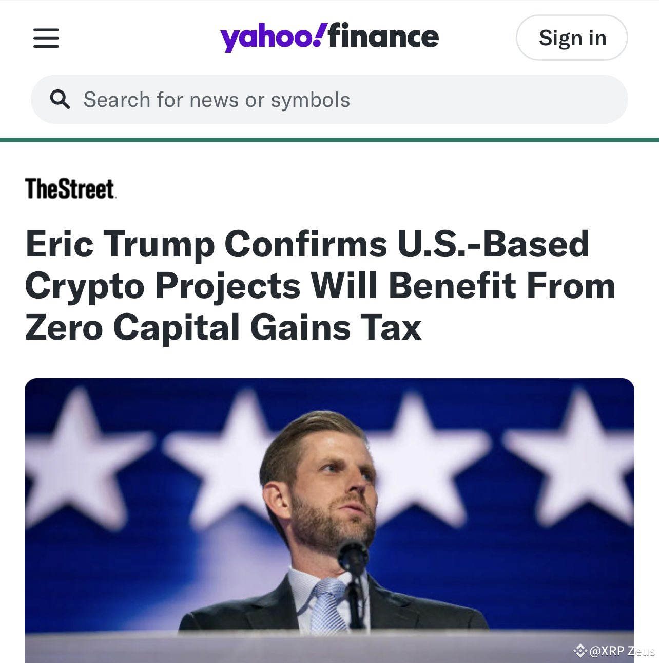 🚨 Eric Trump has confirmed that some leading US crypto | Crypt0p on  Binance Square