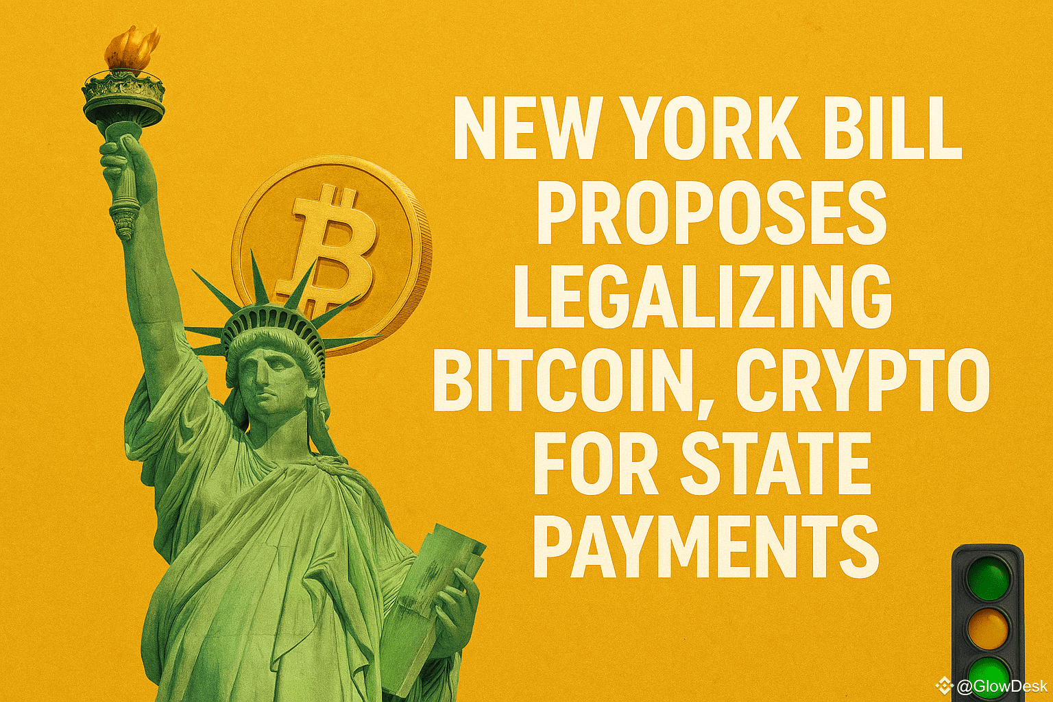 🟢 New York opens doors for Bitcoin and crypto in government | GlowDesk on  Binance Square