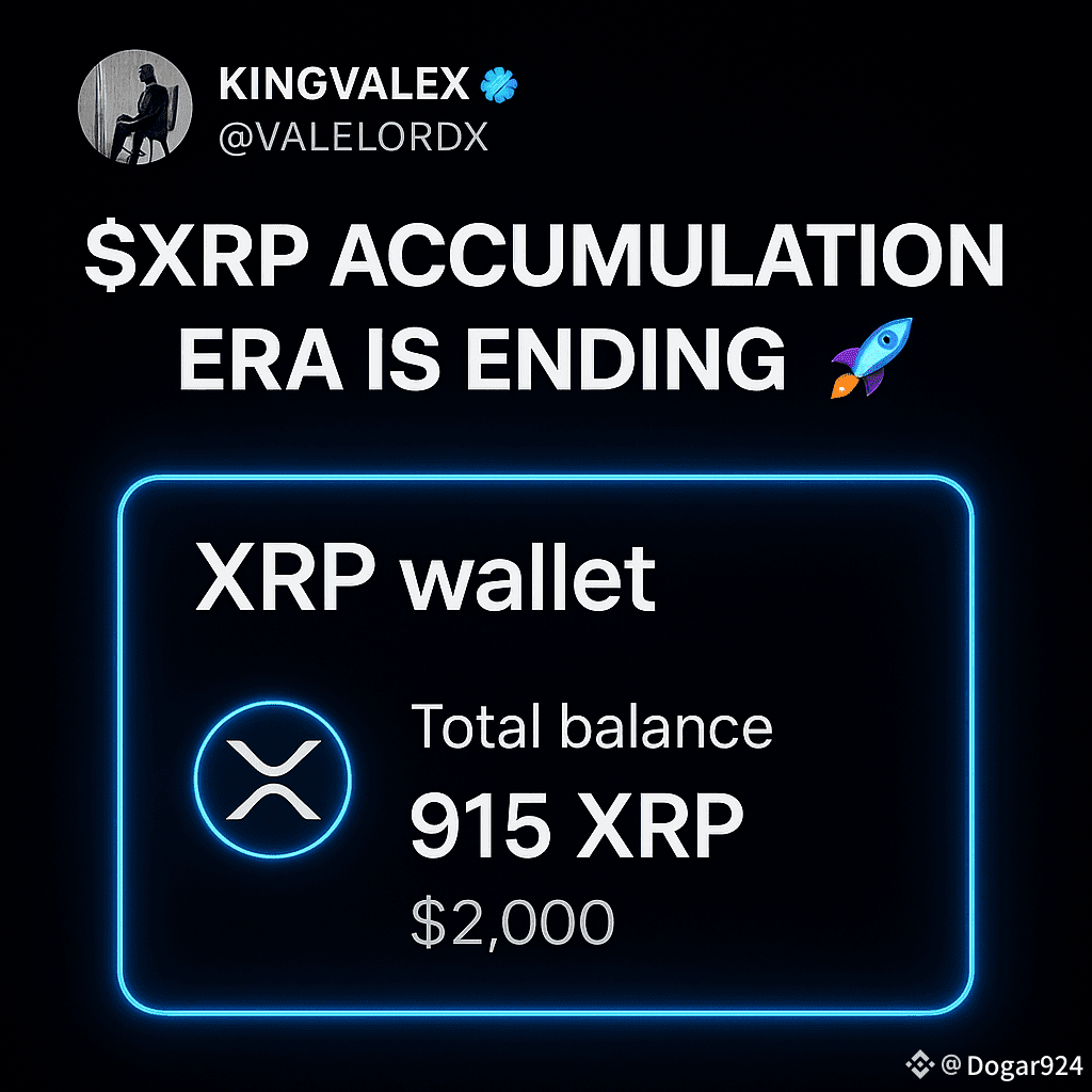 Pundit to XRP Holders: The Accumulation Era Is Over 💥 A | Dogar1 Crypto on  Binance Square
