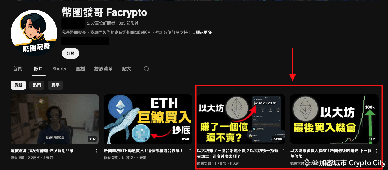 推銷以大坊的幣圈網紅遭控訴詐騙割韭菜