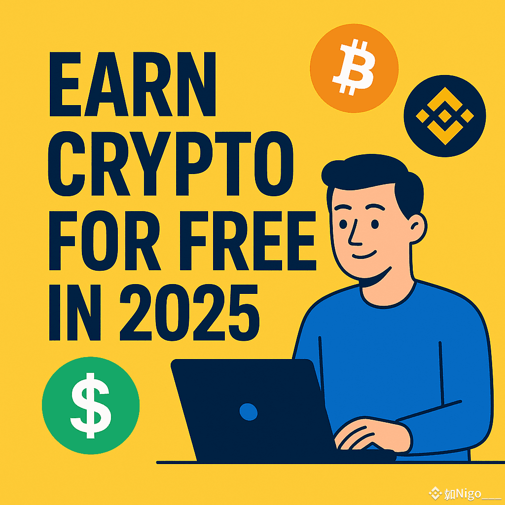 Топ 5 способов заработать бесплатную криптовалюту в 2025 год | Nigo___ на  Binance Square