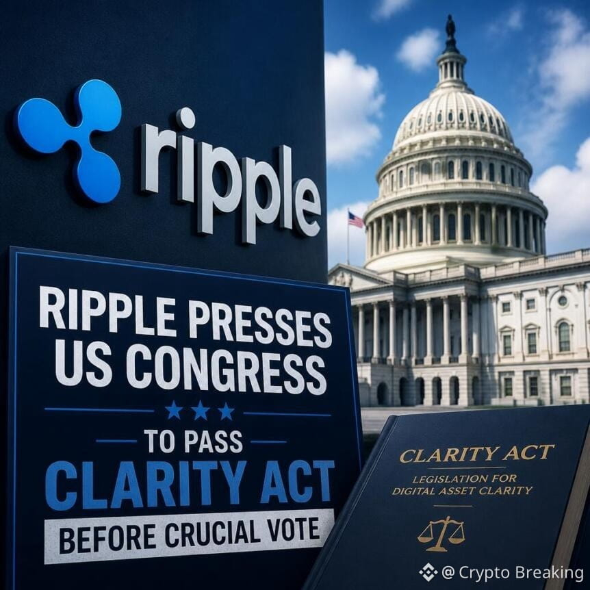 Ripple Presses Us Congress To Pass Clarity Act Before Crucial Vote