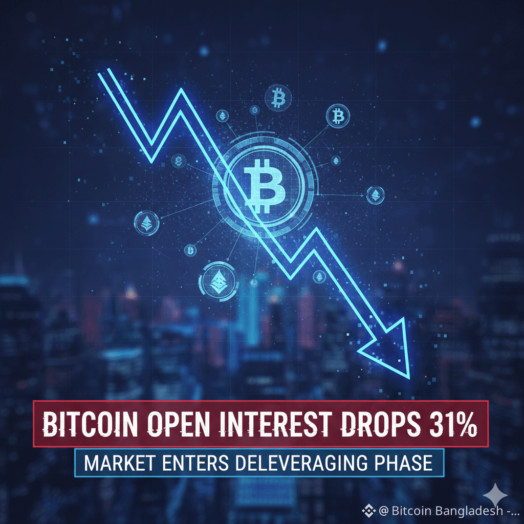 WAL 📉 Bitcoin Open Interest Drops 31% — Market Enters De | Bitcoin  Bangladesh -BD on Binance Square