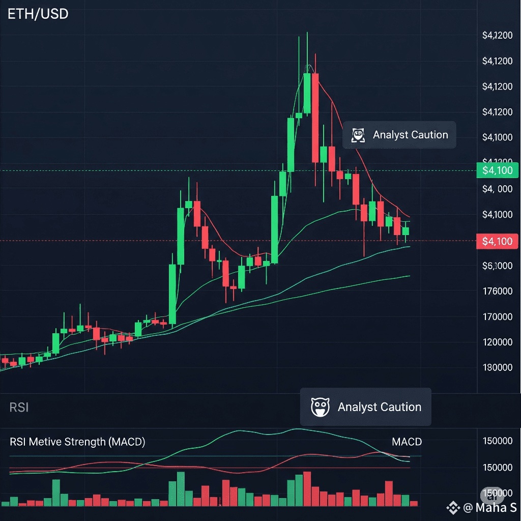 Ethereum Prueba $4.2K Antes de la Corrección $ETH Ethereu | Maha S en  Binance Square