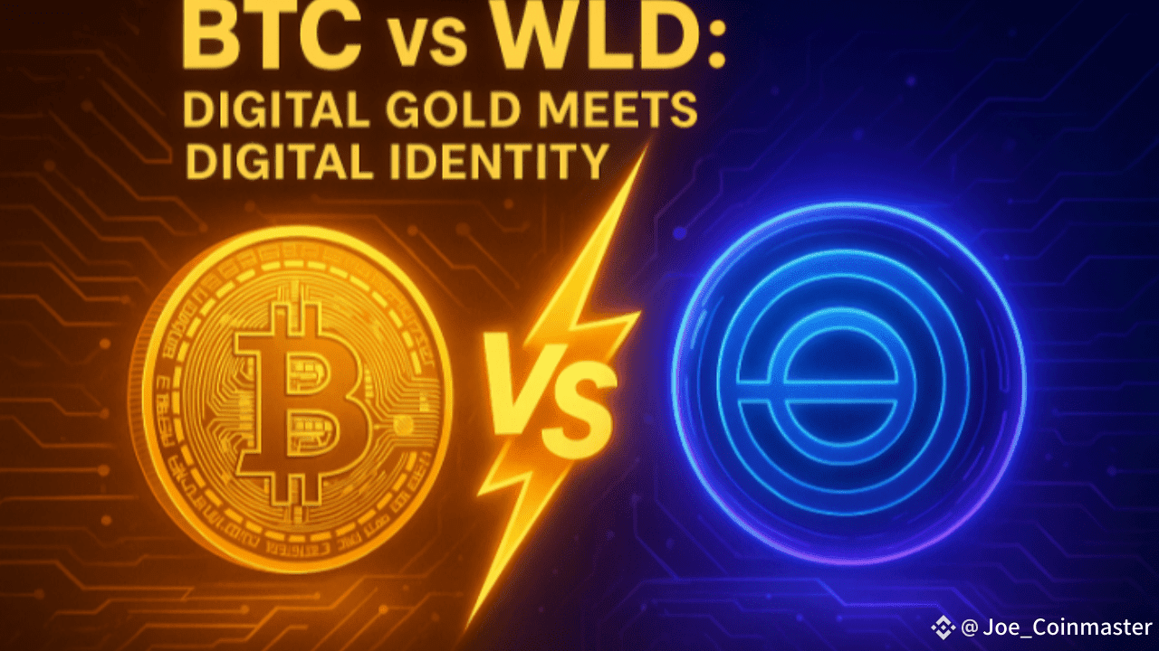 Bitcoin (BTC) vs Worldcoin (WLD): Old Giant Meets New Challenger |  Joe_Coinmaster on Binance Square